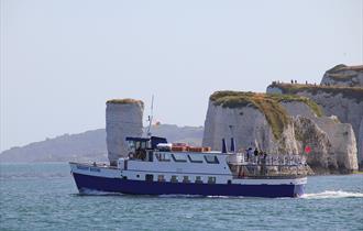 Old Harry Rocks and the Solent Scene boat