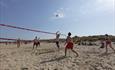Beach volleyball at Studland Bay in Dorset