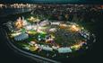 birds eye view of the festival at night