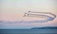 Planes with smoke trails at Bournemouth air show