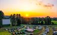 Sunset over drive in cinema event