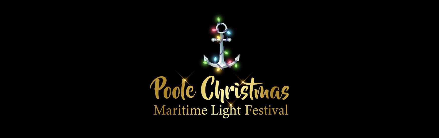 Logo that reads Poole Christmas Maritime Light Festival