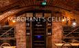 brick cellar wine bar with the words 'The Merchant's Cellar Poole'