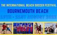 The International Beach Soccer Festival Bournemouth Beach, 19th - 21st August 2022. Images of children enjoying football.