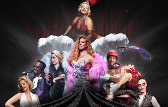 Image of the variety of acts, including Burlesque dancers, singers, magicians
