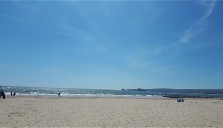 Blue sky and sandy beach