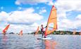 A Windsurfing Group enjoying themselves in Poole harbour