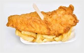 a plate of fish and chips