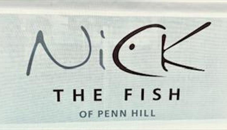 Nick the fish logo on a pale green background.