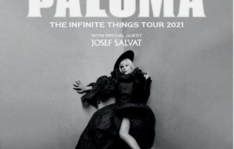 Black and white image of Paloma Faith with the text; The Infinite Things Tour 2021