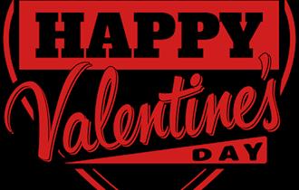 Happy Valentine's Day logo in red with a white background