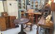 some antique wooden furniture