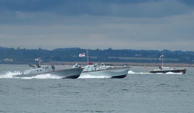 Three boats in the Solent