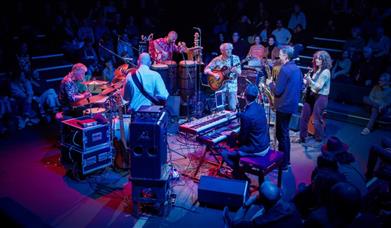 Photograph of Hejira performing in the round