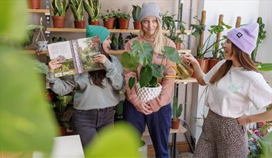 The Rose Clover Team inside the shop