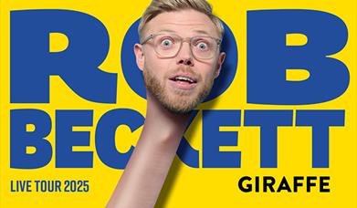 Poster for Rob Beckett's tour, Giraffe