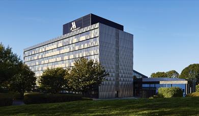 External view of Portsmouth Marriott hotel.