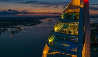 Spinnaker Tower by night