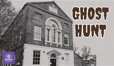 Image of the Groundlings Theatre overlaid with the words: Ghost Hunt