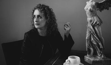 Black and white photograph of Briana Corrigan