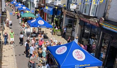 Stalls at a Castle Road market