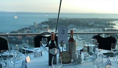 Event table set up at Spinnaker Tower