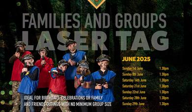Poster for Easter at Families and Groups Laser Tag