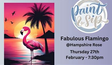 Poster for Flamingo Paint and Sip