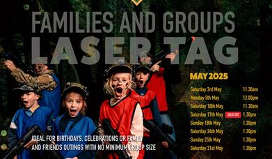Poster for Easter at Families and Groups Laser Tag