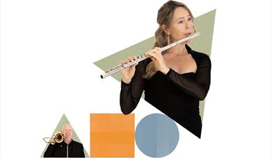 Poster image for Piano Pyrotechnics by the Bournemouth Symphony Orchestra featuring two musicians and their instruments
