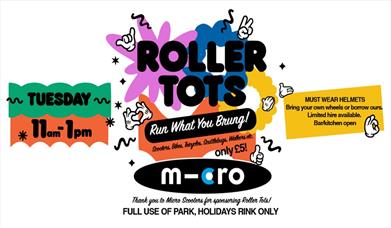 Poster for roller tots sessions.