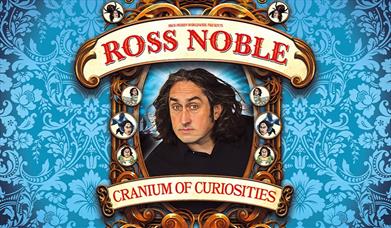 Poster for Ross Noble's latest touring show - Cranium of Curiosities