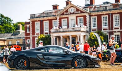 A supercar in the grounds of Stansted House