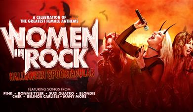 Poster for the Women in Rock Halloween Spooktacular!