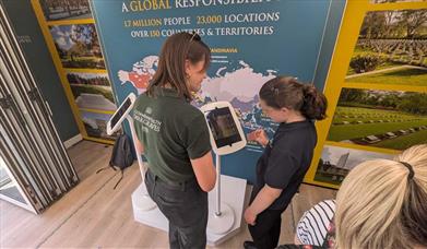People taking part in the interactive The Commonwealth War Graves Commission For Evermore