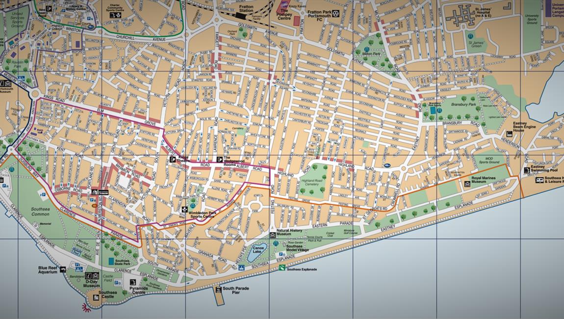 Map Of Southsea Portsmouth - Carley Winifred