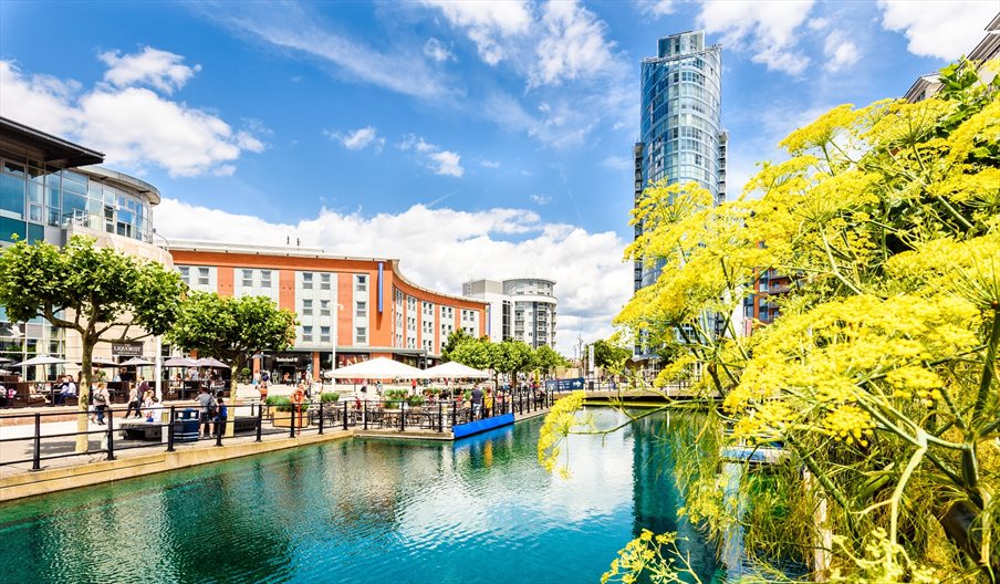 External photograph of the Holiday Inn Express at Gunwharf Quays