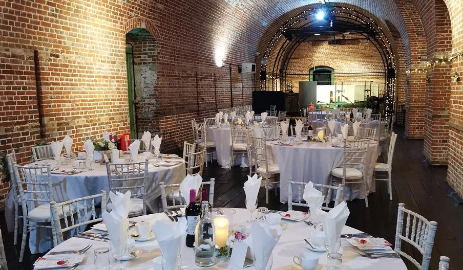 Dining in the Grand Magazine at Explosion Museum of Naval Firepower