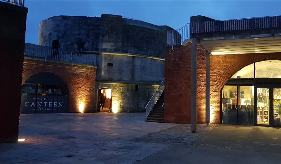 The Round Tower behind one of the Hotwalls Studios and The Canteen. Copyright Vernon Nash.