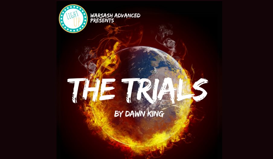 Poster for the play The Trials.