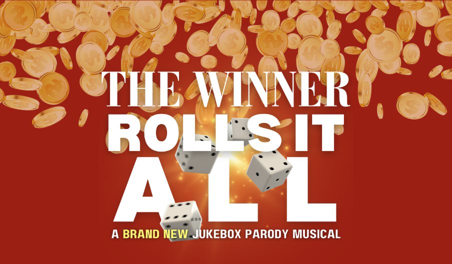 Poster for the jukebox parody musical The Winner Rolls It All.