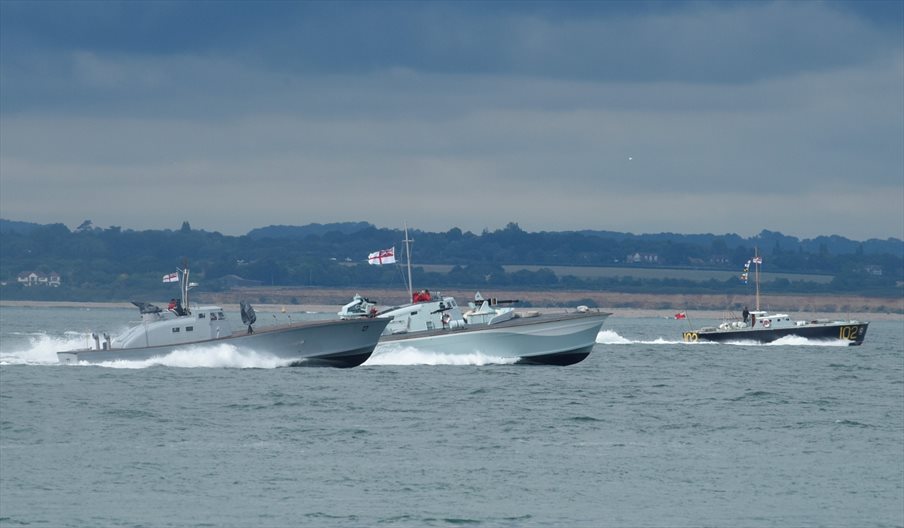 Three boats in the Solent