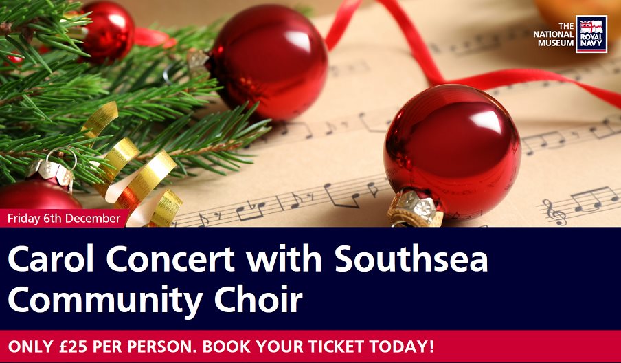 Poster for the Christmas Carol Concert at Portsmouth Historic Dockyard