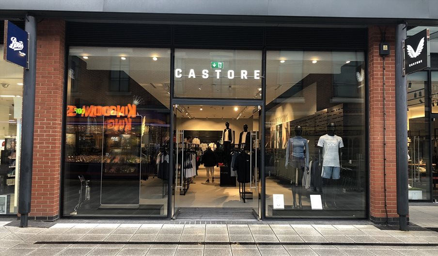 The Castore shopfront at Gunwharf Quays