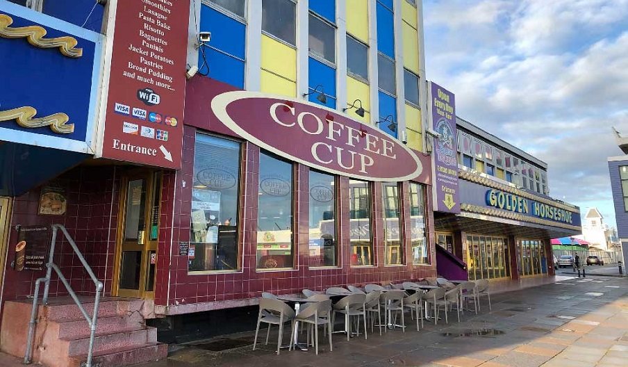 Outside of Coffee Cup - Clarence Pier