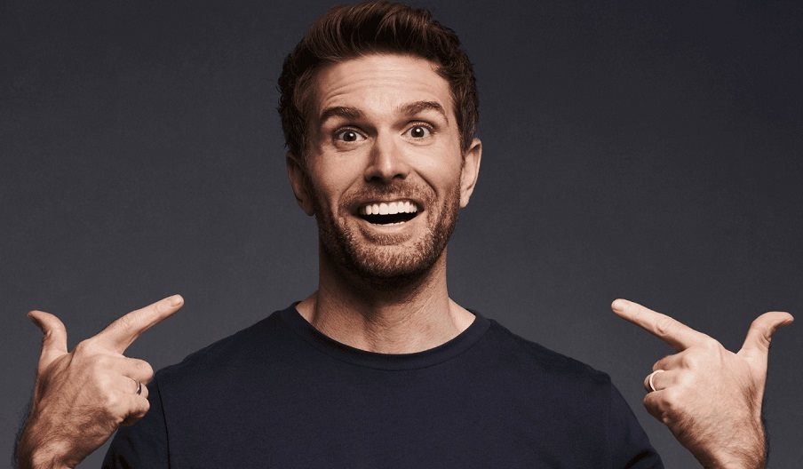 Photograph of Joel Dommett for his latest stand-up tour: Happy Idiot