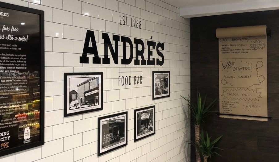 Inside Andre's in Drayton