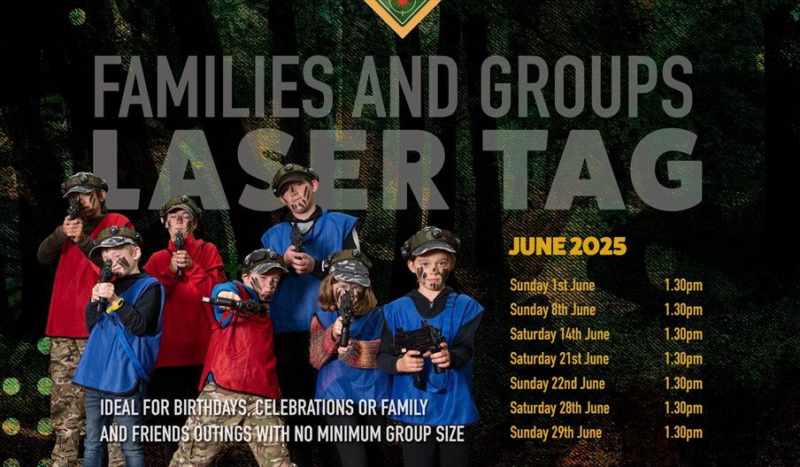 Poster for Easter at Families and Groups Laser Tag