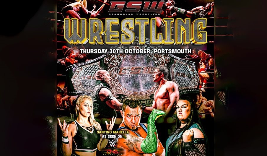 Poster for Grandslam Wrestling at Portsmouth Guildhall