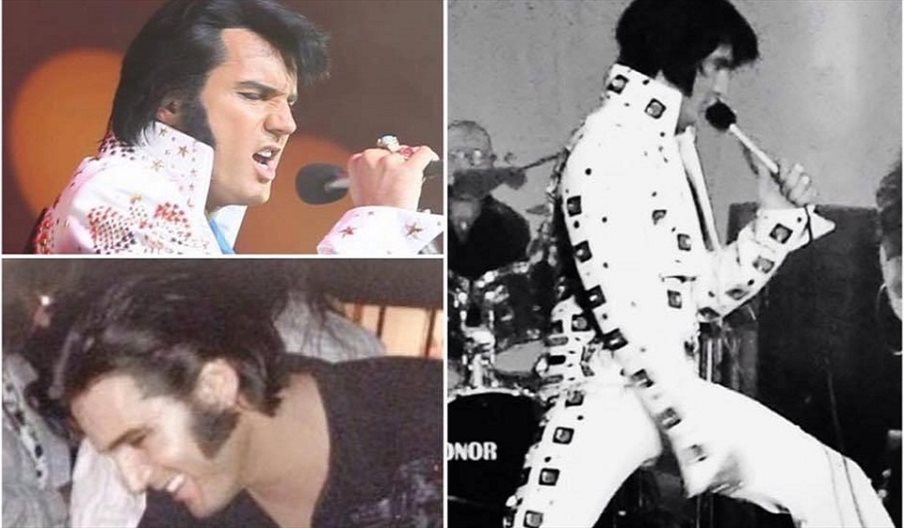 Different images of Elvis impersonator Chris Connor.